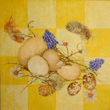 121 Eggs,  Easter Eggs - 3 ply (yellow) - Ambiente